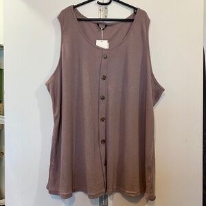 🎉 NWT BloomChic Button Front Waffle Knit Sleeveless Tank Top